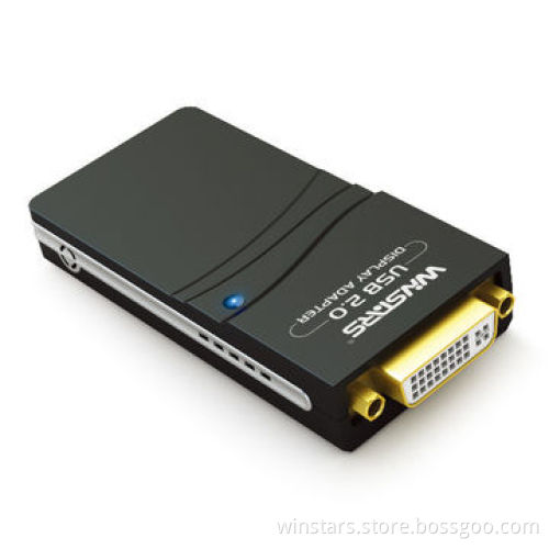 USB to DVI Multi-displaying Adapter/USB Video Adapter, 1,280 x 1,024 Pixels Maximum ResolutionNew